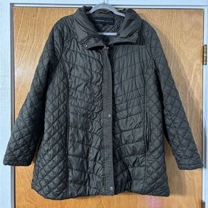 Marc New York Quilted Puffer Jacket in Dark Gray